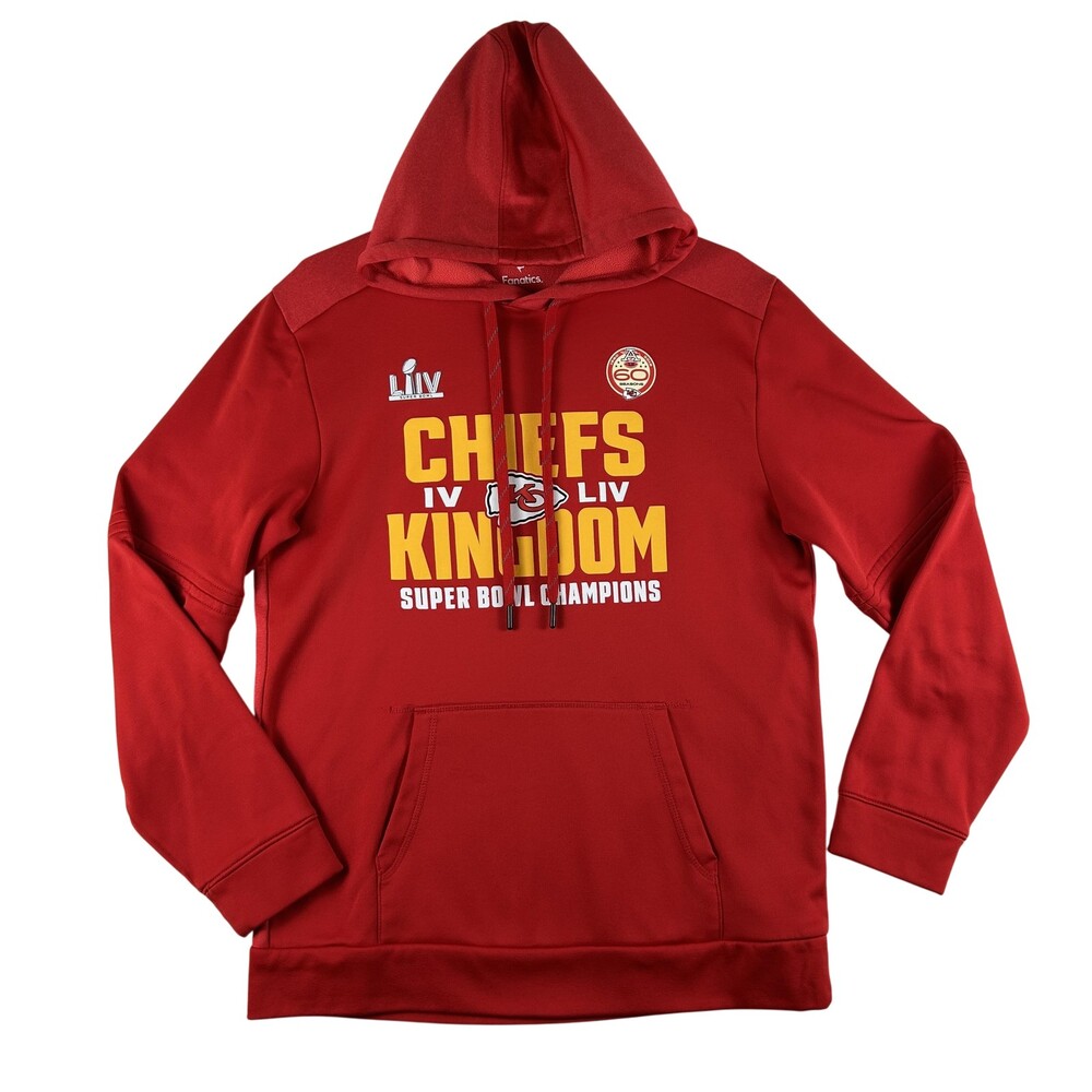 Kansas City Chiefs Hoodie Mens Medium Red Super Bowl LIV NFL Football Fanatics